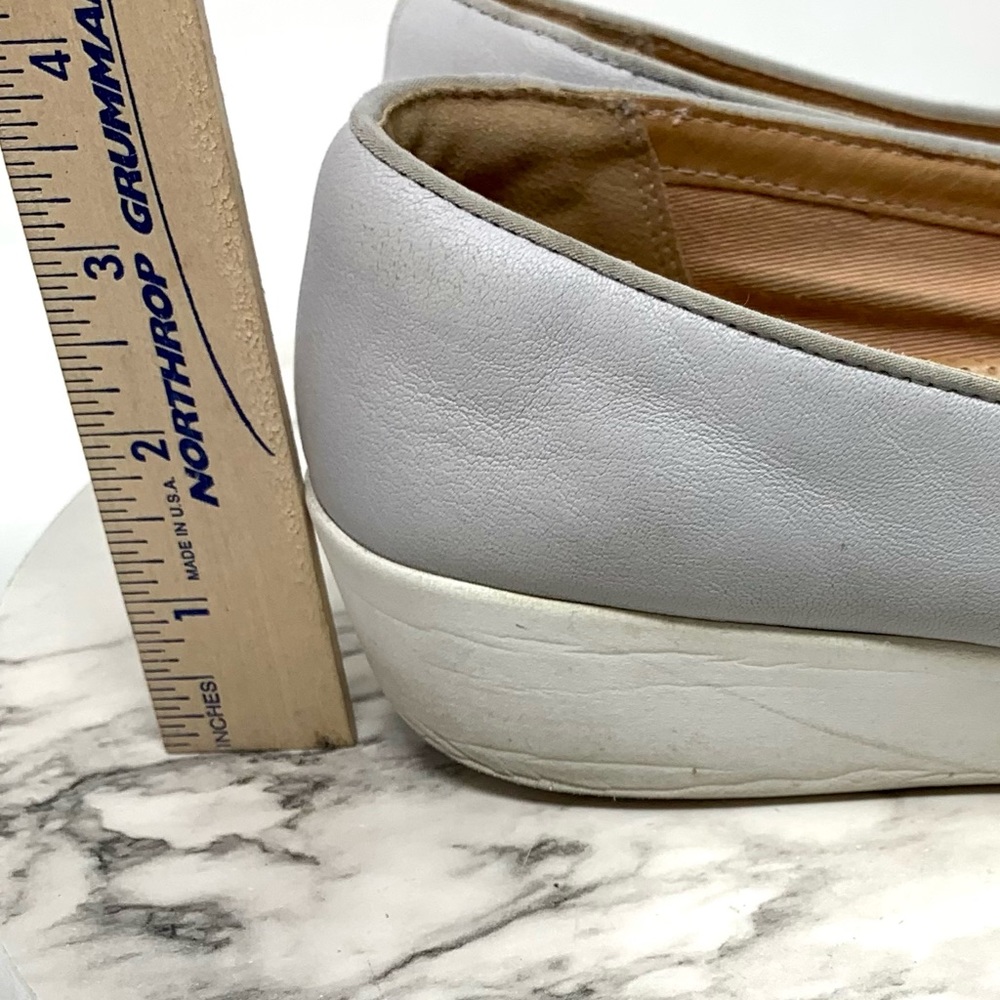 FitFlop Audrey Pearl Stud Gray Comfort Casual Loafer 8.5 Classic Comfy Neutral - Picture 15 of 16
